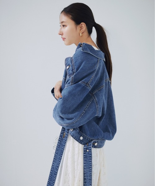 SNIDEL（スナイデル）の「デニムジャケット（デニムジャケット・レディース・ブルー/ホワイト/インディゴブルー・FREE）」の5枚目の写真
