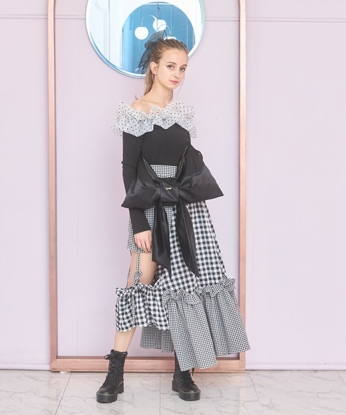 lilLilly(リルリリー)の「サテンビッグリボンバッグ(トートバッグ・レディース・ホワイト/ピンク/ブラック・FREE)」の15枚目の写真