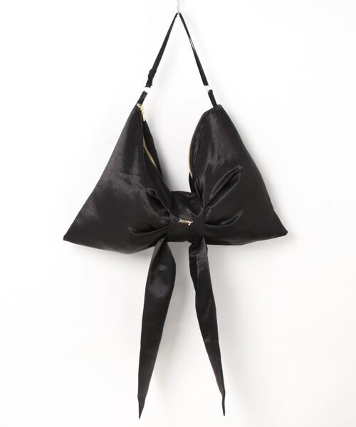 lilLilly(リルリリー)の「サテンビッグリボンバッグ(トートバッグ・レディース・ホワイト/ピンク/ブラック・FREE)」の5枚目の写真