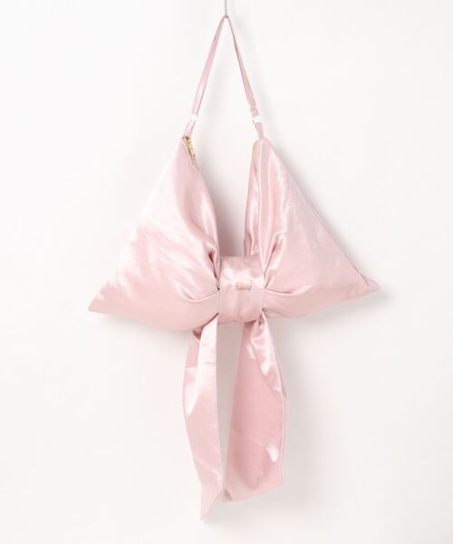 lilLilly(リルリリー)の「サテンビッグリボンバッグ(トートバッグ・レディース・ホワイト/ピンク/ブラック・FREE)」の6枚目の写真