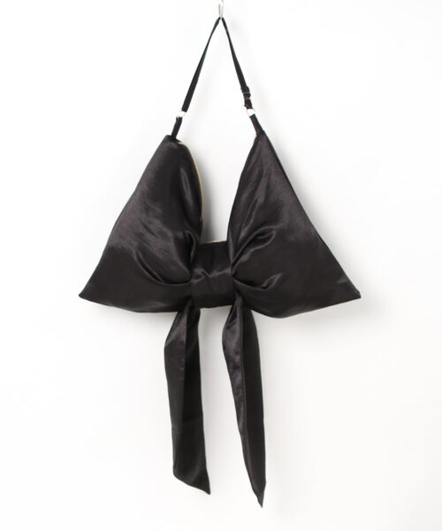 lilLilly(リルリリー)の「サテンビッグリボンバッグ(トートバッグ・レディース・ホワイト/ピンク/ブラック・FREE)」の7枚目の写真