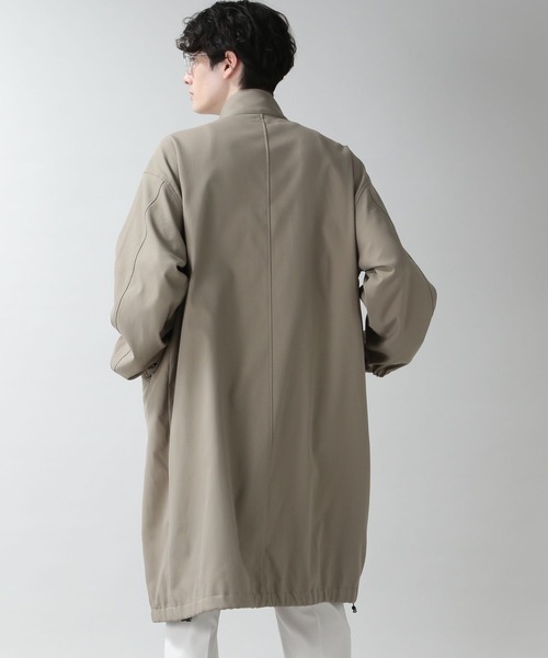 RAGEBLUE（レイジブルー）の「【SORONA(R)/ソロナ】ツイルスタンドカラー/ロングコート（ステンカラーコート・メンズ・グレー/ベージュ・MEDIUM/LARGE）」の16枚目の写真