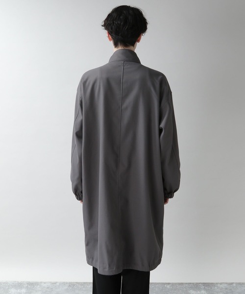 RAGEBLUE（レイジブルー）の「【SORONA(R)/ソロナ】ツイルスタンドカラー/ロングコート（ステンカラーコート・メンズ・グレー/ベージュ・MEDIUM/LARGE）」の18枚目の写真