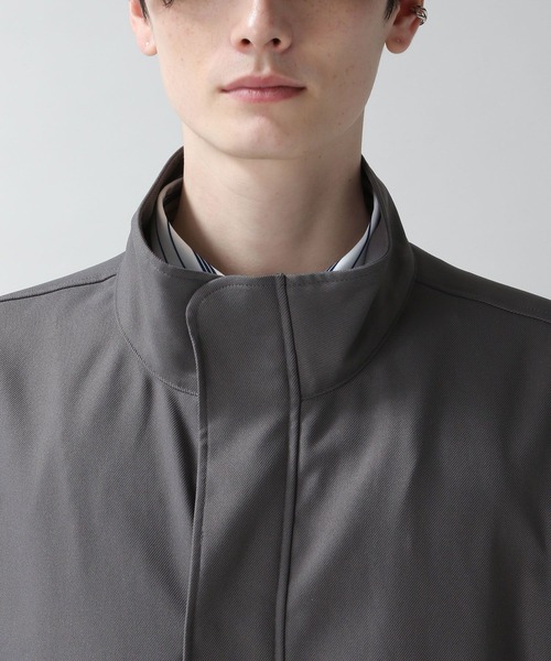 RAGEBLUE（レイジブルー）の「【SORONA(R)/ソロナ】ツイルスタンドカラー/ロングコート（ステンカラーコート・メンズ・グレー/ベージュ・MEDIUM/LARGE）」の19枚目の写真