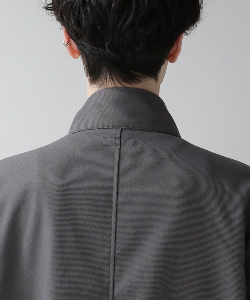 RAGEBLUE（レイジブルー）の「【SORONA(R)/ソロナ】ツイルスタンドカラー/ロングコート（ステンカラーコート・メンズ・グレー/ベージュ・MEDIUM/LARGE）」の20枚目の写真