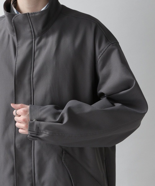 RAGEBLUE（レイジブルー）の「【SORONA(R)/ソロナ】ツイルスタンドカラー/ロングコート（ステンカラーコート・メンズ・グレー/ベージュ・MEDIUM/LARGE）」の21枚目の写真