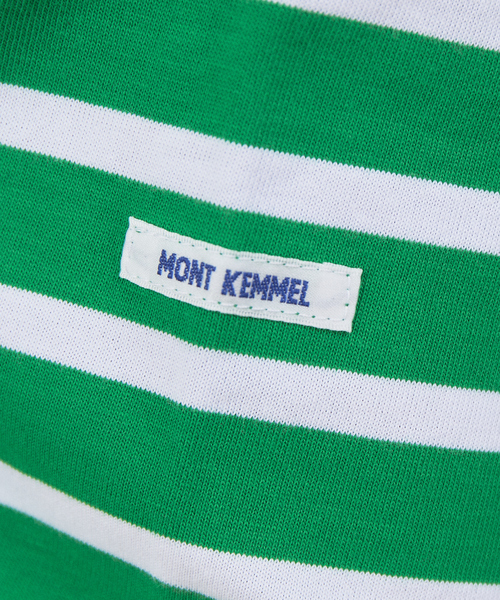 MONT KEMMEL（モンケメル）の「【MONTKEMMEL / モンケメル】オーバーサイズ クルーネック/パネルボーダー /バスクTシャツ/ユニセックス（Tシャツ/カットソー・メンズ・グリーン/ホワイト系その他/ホワイト系その他2/ブラック・M/L/XL）」の8枚目の写真