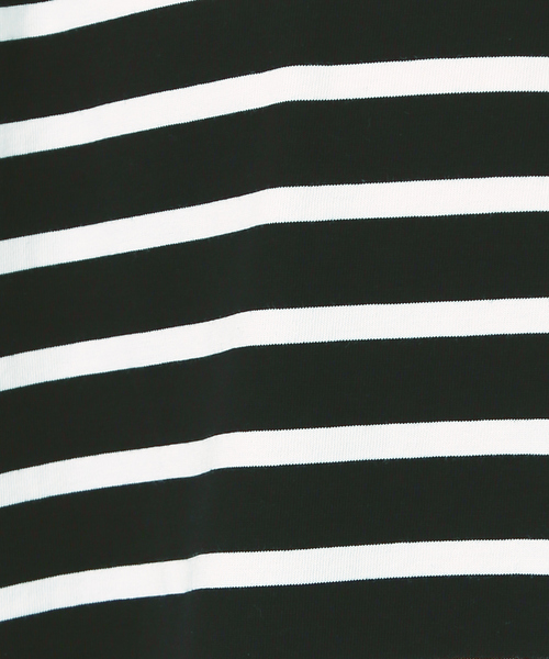 MONT KEMMEL（モンケメル）の「【MONTKEMMEL / モンケメル】オーバーサイズ クルーネック/パネルボーダー /バスクTシャツ/ユニセックス（Tシャツ/カットソー・メンズ・グリーン/ホワイト系その他/ホワイト系その他2/ブラック・M/L/XL）」の7枚目の写真