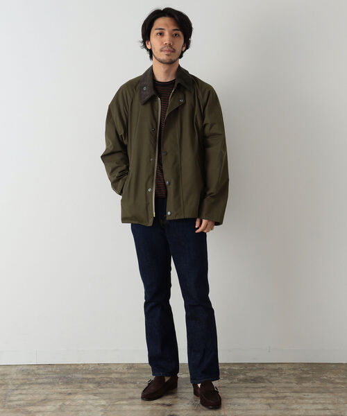 Barbour(バブアー)の「Barbour × BEAMS F / 別注 TRANSPORT JACKET ピーチドコットン ジャケット(ブルゾン・メンズ・ブラック/セージグリーン・38/34/42/36/40)」の11枚目の写真