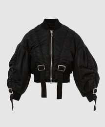 【Simone Rocha】リボン付き オーバーサイズ ボンバージャケット Simone Rocha】リボン付き オーバーサイズ ボンバージャケット