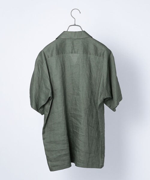 SHIPS any（シップス エニィ）の「SHIPS any: 〈洗濯機可能〉オーガニック リネン オープンカラー 半袖 シャツ◇（シャツ/ブラウス・メンズ・オリーブ/ブルー/グリーン/レンガ・SMALL/MEDIUM/LARGE/X-LARGE）」の22枚目の写真