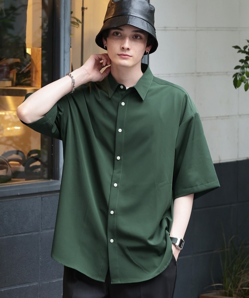 RAGEBLUE（レイジブルー）の「ラグイージー/クリーンシャツ（シャツ/ブラウス・メンズ・ホワイト/ライトブルー/ブラック/ライトグリーン/ダークグレー/グリーン/ブルー/ダークブラウン・SMALL/MEDIUM/LARGE）」の14枚目の写真