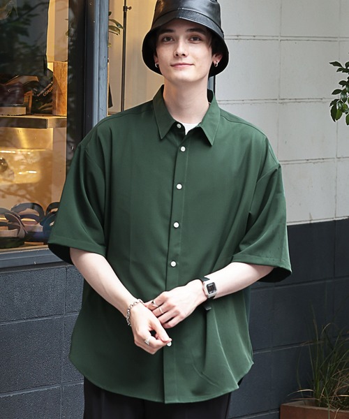 RAGEBLUE（レイジブルー）の「ラグイージー/クリーンシャツ（シャツ/ブラウス・メンズ・ホワイト/ライトブルー/ブラック/ライトグリーン/ダークグレー/グリーン/ブルー/ダークブラウン・SMALL/MEDIUM/LARGE）」の15枚目の写真