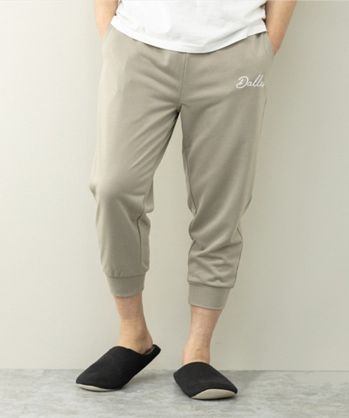 STYLEBLOCK（スタイルブロック）の「ミニ裏毛プリント入りクロップドパンツ（スウェットパンツ・メンズ・ネイビー/ブラック/グレイッシュベージュ/杢グレー・L/M/LL）」の3枚目の写真