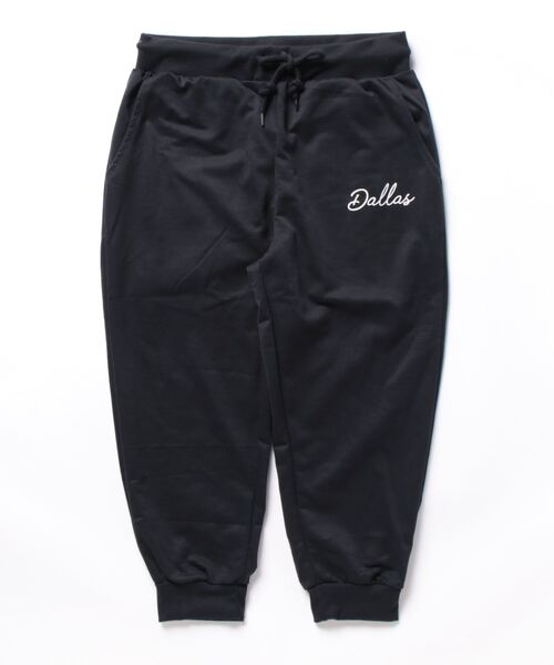 STYLEBLOCK（スタイルブロック）の「ミニ裏毛プリント入りクロップドパンツ（スウェットパンツ・メンズ・ネイビー/ブラック/グレイッシュベージュ/杢グレー・L/M/LL）」の8枚目の写真