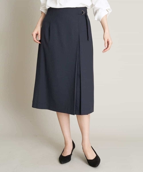 a.v.v(アーヴェヴェ)の「【UVカット/洗える】麻調ストレッチベルテッドタックスカート【麻調シリーズ】(スーツスカート・レディース・ライトグレー/ベージュ/ネイビー・36/38/40/42/34)」の20枚目の写真
