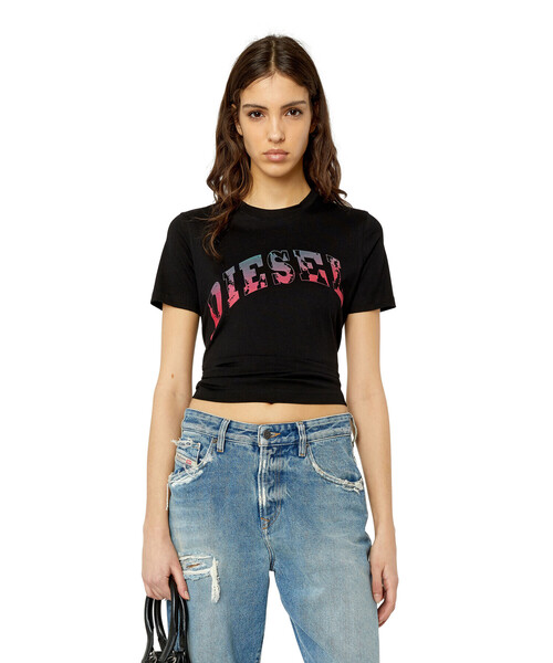 DIESEL(ディーゼル)の「レディース 半袖Tシャツ トップス ロゴ(Tシャツ/カットソー・レディース・ブラック/ホワイト・MEDIUM/LARGE/X-LARGE/SMALL)」の17枚目の写真