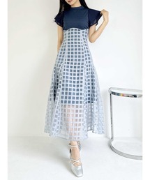 dazzlin | シアーチェックコルセットワンピース(ワンピース)