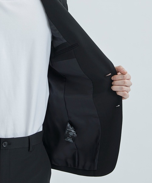 city（シティ）の「NEW NIFTEC SLIM TAILORED JKT/ 高機能スリムジャケット / セットアップ対応（テーラードジャケット・メンズ・ブラック/ダークグリーン/ダークグレー・1/2/3）」の13枚目の写真