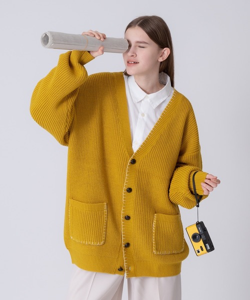 ONCILY（オンシェリー）の「STITCH LOOSE CARDIGAN / ステッチルーズ
