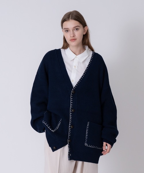 ONCILY（オンシェリー）の「STITCH LOOSE CARDIGAN / ステッチルーズ