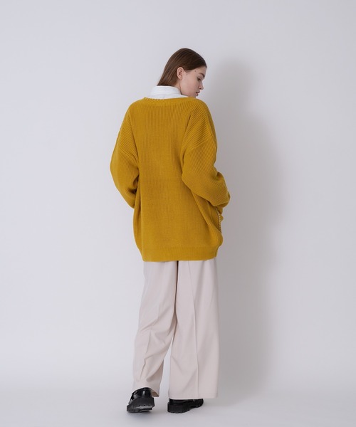 ONCILY（オンシェリー）の「STITCH LOOSE CARDIGAN / ステッチルーズ