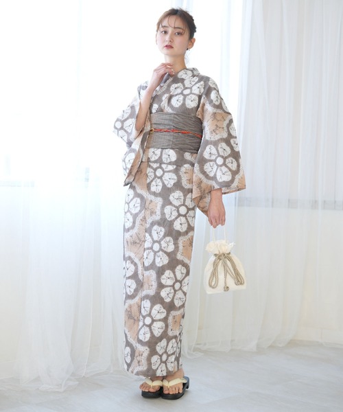utatane（ウタタネ）の「有松絞り浴衣3点セット 極み 流れ花