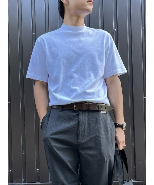 HANES(ヘインズ)の「【HANES】NEW1Pモックネック(Tシャツ/カットソー・メンズ・ブラック/ホワイト・M/L/XL)」の12枚目の写真