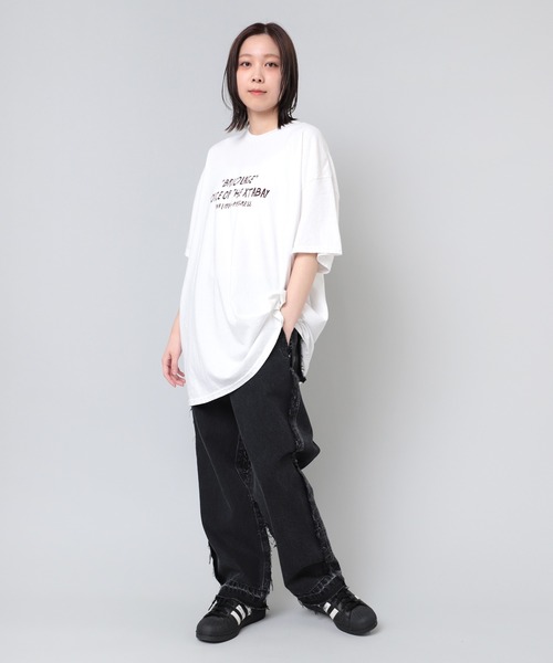 RNA(アールエヌエー)の「M2080 エクスタベイロゴメガビッグT(Tシャツ/カットソー・レディース・ミント/ベージュ/ブラック/ホワイト/ホワイト系その他・MEDIUM)」の16枚目の写真