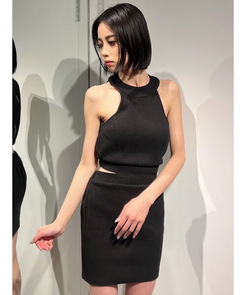 GYDA（ジェイダ）の「BACK ZIPテレコタイトワンピース（ワンピース・レディース・ライトグレー/ブラック/ピンク・FREE）」の18枚目の写真