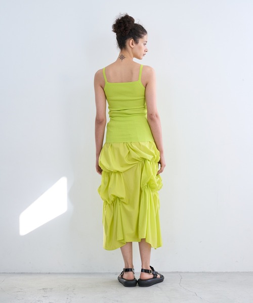 LANVIN en Bleu（ランバンオンブルー）の「ブライトリブニットキャミソール（キャミソール・レディース・ライトブルー/ブラック/ライトカーキ/ライトパープル・38）」の19枚目の写真