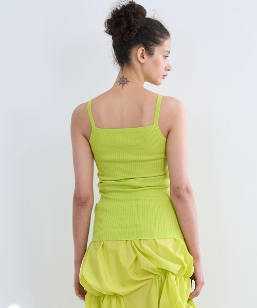 LANVIN en Bleu（ランバンオンブルー）の「ブライトリブニットキャミソール（キャミソール・レディース・ライトブルー/ブラック/ライトカーキ/ライトパープル・38）」の17枚目の写真