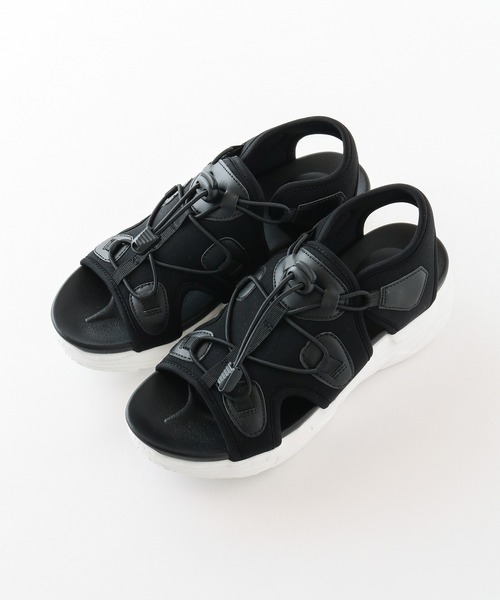 Honeys（ハニーズ）の「コード付スポーツサンダル（サンダル・レディース・ブラック/ブラック×ホワイト・L/LL/S/M）」の12枚目の写真