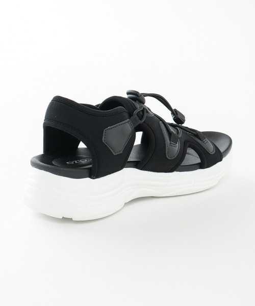 Honeys（ハニーズ）の「コード付スポーツサンダル（サンダル・レディース・ブラック/ブラック×ホワイト・L/LL/S/M）」の14枚目の写真