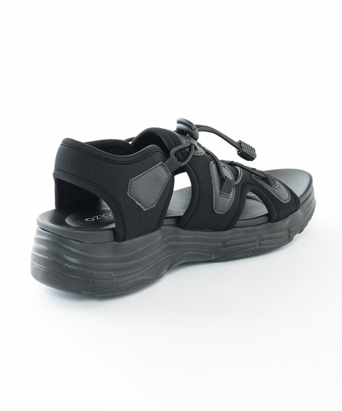 Honeys（ハニーズ）の「コード付スポーツサンダル（サンダル・レディース・ブラック/ブラック×ホワイト・L/LL/S/M）」の17枚目の写真