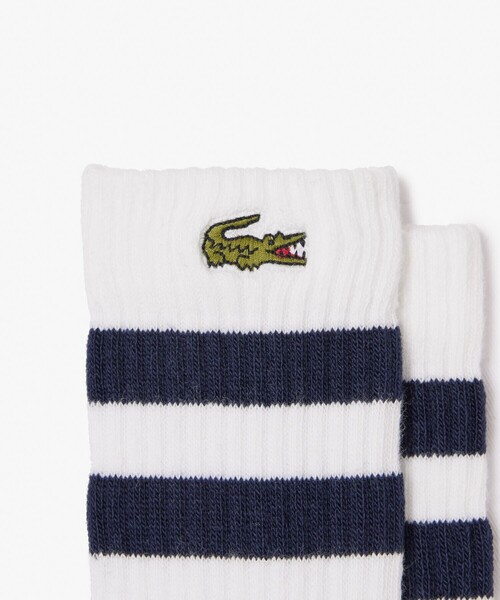 LACOSTE（ラコステ）の「【EC限定】BABY ラインソックス2枚セット（ソックス/靴下・キッズ・イエロー×グリーン/ホワイト/ホワイト×ネイビー/グリーン/ブルー・18.5cm/15.5cm/16.5cm/20.5cm）」の11枚目の写真