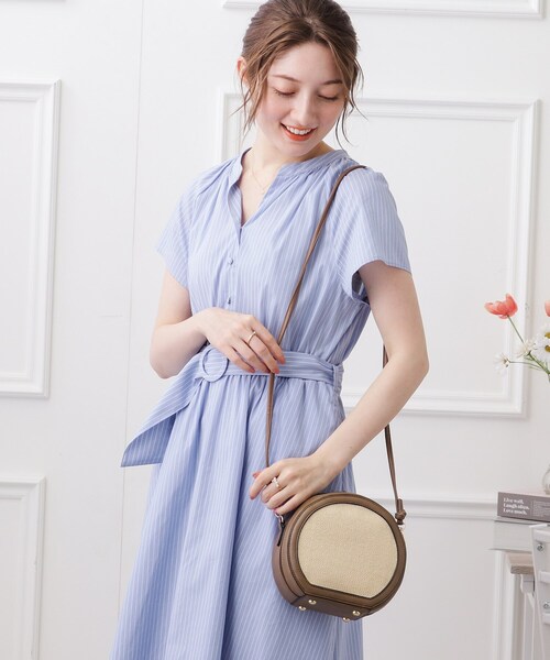 couture brooch(クチュールブローチ)の「◆配色メッシュポシェット(ショルダーバッグ・レディース・ブラウン系/ブラック・00)」の12枚目の写真