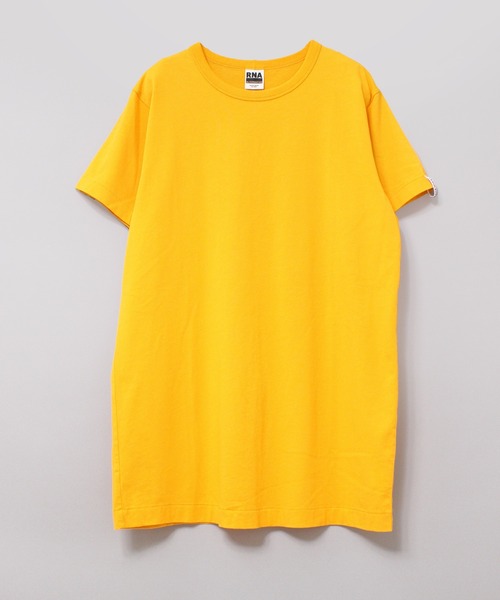 RNA(アールエヌエー)の「M2051 強撚ロング丈スリットT(Tシャツ/カットソー・レディース・ホワイト/イエロー/チャコール・MEDIUM)」の14枚目の写真