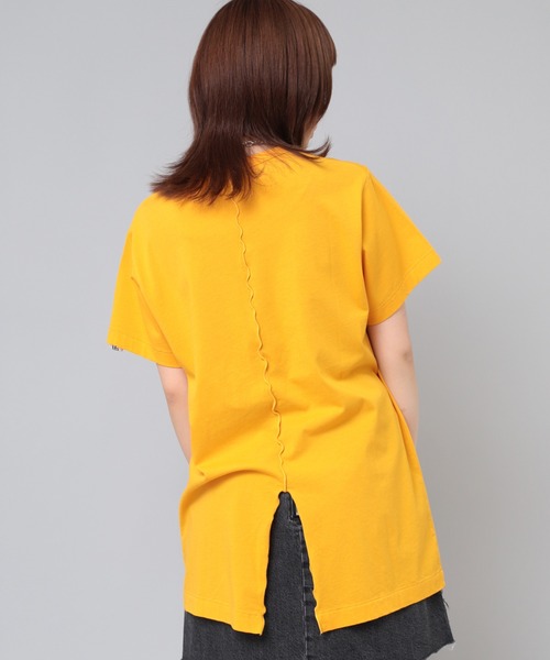 RNA(アールエヌエー)の「M2051 強撚ロング丈スリットT(Tシャツ/カットソー・レディース・ホワイト/イエロー/チャコール・MEDIUM)」の15枚目の写真