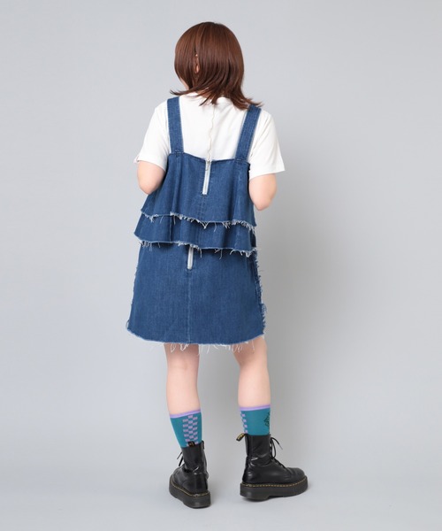 RNA(アールエヌエー)の「M2051 強撚ロング丈スリットT(Tシャツ/カットソー・レディース・ホワイト/イエロー/チャコール・MEDIUM)」の6枚目の写真