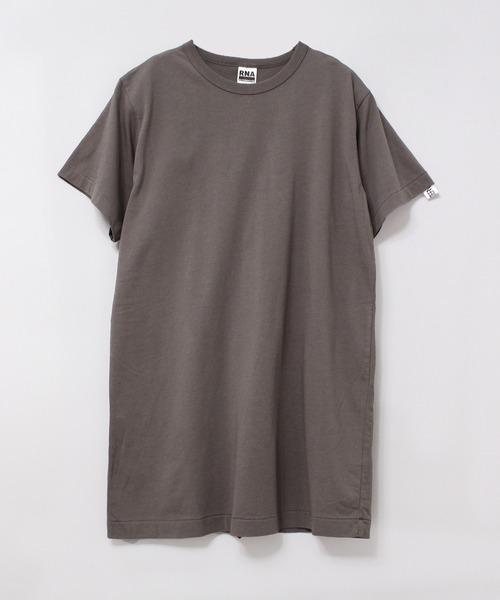 RNA(アールエヌエー)の「M2051 強撚ロング丈スリットT(Tシャツ/カットソー・レディース・ホワイト/イエロー/チャコール・MEDIUM)」の22枚目の写真