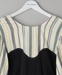 GANNI（ガニー）の「GANNI/ガニー Mix Slub Stripe Puff Sleeve