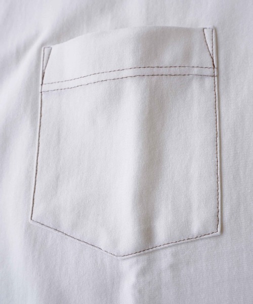 BROOKLYN OVERALL（ブルックリンオーバーオール）の「ヘビーコットン　ステッチTシャツ（Tシャツ/カットソー・メンズ・ブラウン/グレー/ブラック/ホワイト・LARGE/MEDIUM/SMALL）」の7枚目の写真