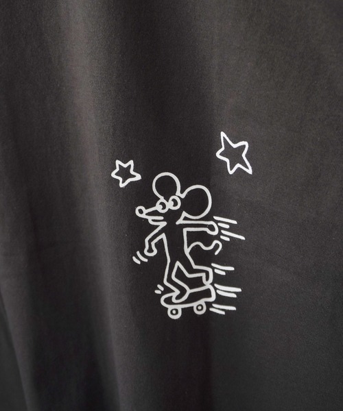 Keith Haring(キース・ヘリング)の「【 Keith Haring / キースヘリング 】 アート プリント Tシャツ ( HUMAN )(Tシャツ/カットソー・メンズ・スミクロ/イエロー/ホワイト・M/L/XL)」の10枚目の写真