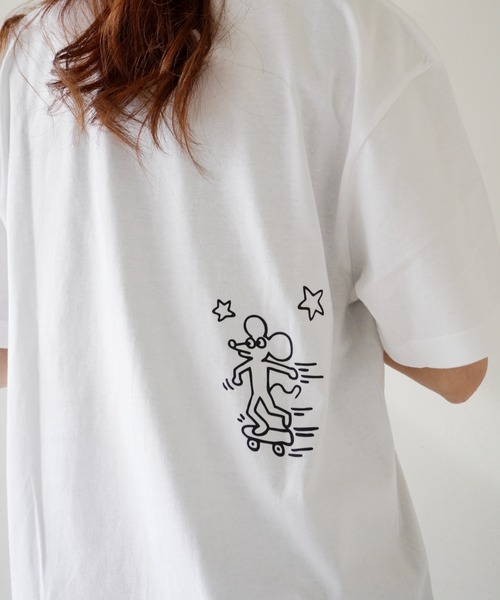 Keith Haring(キース・ヘリング)の「【 Keith Haring / キースヘリング 】 アート プリント Tシャツ ( HUMAN )(Tシャツ/カットソー・メンズ・スミクロ/イエロー/ホワイト・M/L/XL)」の7枚目の写真
