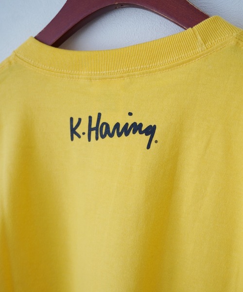 Keith Haring(キース・ヘリング)の「【 Keith Haring / キースヘリング 】 アート プリント Tシャツ ( HUMAN )(Tシャツ/カットソー・メンズ・スミクロ/イエロー/ホワイト・M/L/XL)」の5枚目の写真