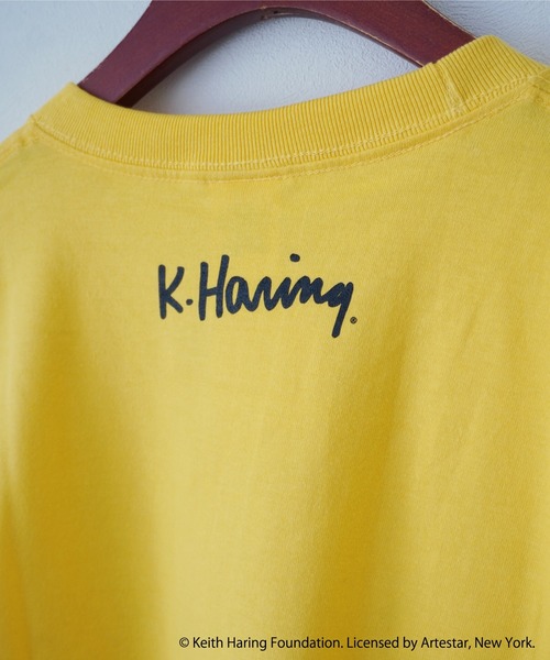 Keith Haring(キース・ヘリング)の「【 Keith Haring / キースヘリング 】 アート プリント Tシャツ ( HUMAN )(Tシャツ/カットソー・メンズ・スミクロ/イエロー/ホワイト・M/L/XL)」の12枚目の写真
