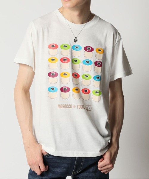 ARCADE(アーケード)の「昭和レトロ 駄菓子 飲食企業コラボ プリントTシャツ(Tシャツ/カットソー・メンズ・ブルー系/ライトイエロー系/ホワイト系2/ホワイト系1/ホワイト系3/ネイビー系/レッド系/グリーン系/イエロー系/オレンジ系・L/M/LL)」の4枚目の写真