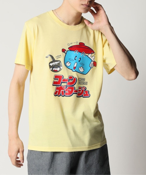 ARCADE(アーケード)の「昭和レトロ 駄菓子 飲食企業コラボ プリントTシャツ(Tシャツ/カットソー・メンズ・ブルー系/ライトイエロー系/ホワイト系2/ホワイト系1/ホワイト系3/ネイビー系/レッド系/グリーン系/イエロー系/オレンジ系・L/M/LL)」の8枚目の写真
