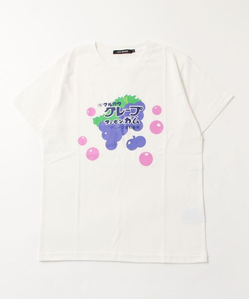 ARCADE(アーケード)の「昭和レトロ 駄菓子 飲食企業コラボ プリントTシャツ(Tシャツ/カットソー・メンズ・ブルー系/ライトイエロー系/ホワイト系2/ホワイト系1/ホワイト系3/ネイビー系/レッド系/グリーン系/イエロー系/オレンジ系・L/M/LL)」の14枚目の写真
